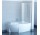 Шторки для ванны Ravak Rosa CVSK1 140/150 R белый + transparent 