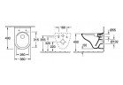Раковина WC подвесная Villeroy & Boch O.Novo Compact 36x49 cm унитаз DirectFlush bez kołnierza wewnętrznego с плёнкой CeramicPlus, белая Weiss Alpin 