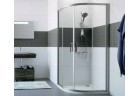 Кабина suwana полукруглая Huppe Classics 2 100x80cm профиль серебряный матовый, стекло прозрачные Anti-Plaque