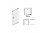 Двери wnękowe Sanplast TX 120 cm D2/TX5b-120 раздвижные, профиль серебряный глянцевый, стекло прозрачные- sanitbuy.pl