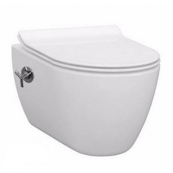 Подвесной Misa WC + Функция Bidetu с сидением SLIM wolnoopadającą Idevit ALFA Rimless 2w1 - sanitbuy.pl