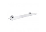 Полка стеклянная Grohe Essentials 380 mm z uchwytami, хром стекло 