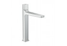 Смеситель для раковины напольный высокая Hansgrohe Metropol Select 260 EcoSMart с заглушкой хром 