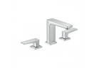 Смеситель для раковины на 3 отверстия напольный Hansgrohe Metropol 110 EcoSmart с заглушкой, хром 