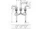 Смеситель для раковины на 3 отверстия напольный Hansgrohe Metropol 110 EcoSmart с заглушкой, хром - sanitbuy.pl