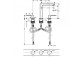 Смеситель для раковины на 3 отверстия напольный Hansgrohe Metropol 160 EcoSmart с заглушкой, хром - sanitbuy.pl