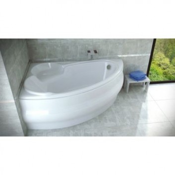 Ванна угловая Besco Finezja Nova 140x95 cm асимметричная правая белая- sanitbuy.pl