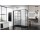 Стенка - Walk-in Novellini Kuadra H Black 160 cm, profil чёрный, стекло прозрачные, рисунок квадратный