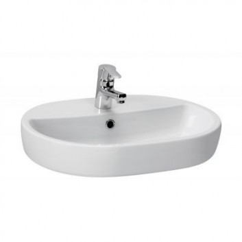 Раковина 60 cm накладная Cersanit Caspia Oval белая - sanitbuy.pl