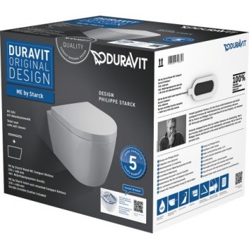 Duravit ME by Starck Набор WC подвесной Compact Duravit Rimless цвет белый- sanitbuy.pl