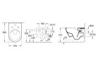 Набор Villeroy & Boch Subway 2.0 раковина WC подвесной+сидение для туалета с микролифтом, Weiss Alpin