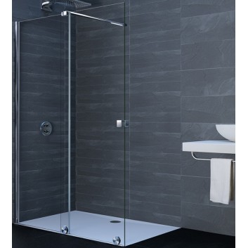 Двери раздвижные Huppe Xtensa Pure Walk-In 1401 - 1600 mm, левые, 1 створчатые, el. stały, прозрачные Anti-Plaque, серебристый блеск- sanitbuy.pl