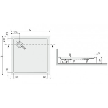 Поддон квадратный Sanplast Free Line zabudowany 80x80cm акрил, белый- sanitbuy.pl