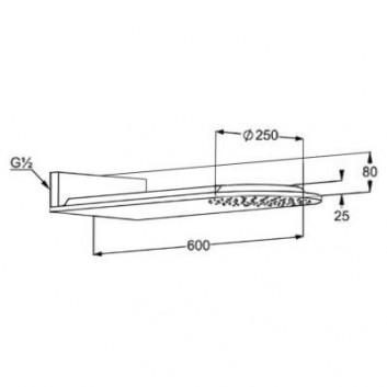 Верхний душ/головка душа Kludi A-QA 250mm, crhom- sanitbuy.pl