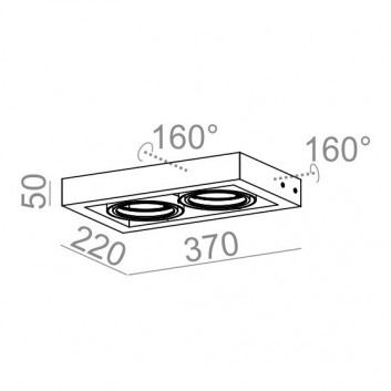 Бра AQForm Cadra 111x2, белый мат.- sanitbuy.pl