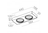 Бра AQForm Sleek 111x3, белый мат.- sanitbuy.pl