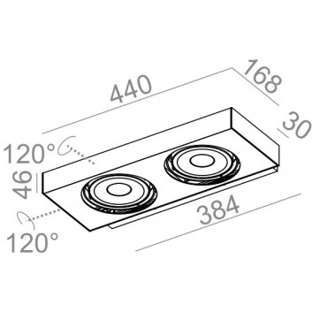 Бра AQForm Sleek 111x3, белый мат.- sanitbuy.pl