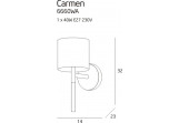 Бра MaxLight Carmen E27, белый