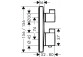 Смеситель термостатическая Hansgrohe Ecostate Square i вентили Для скрытого монтажа, хром- sanitbuy.pl