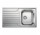 Zlewozmywak odwracalny Blanco Dinas 45 S 860x500mm с автоматической заглушкой, стальной