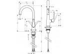 Смеситель кухонный Hansgrohe Talis S 220, однорычажный, хром- sanitbuy.pl