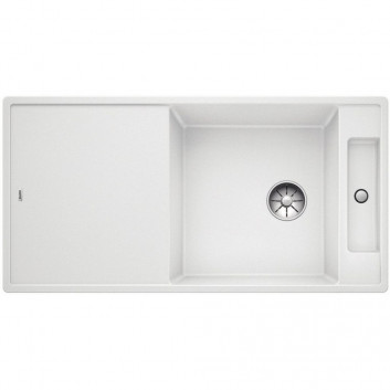 Zlew konglomeratowy + сидение drewnianą AXIA III XL 6 S Blanco Silgranit правая komora 1000x470mm perłowoszary - sanitbuy.pl