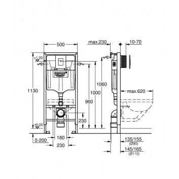 Набор Instalacyjny Grohe Rapid SL 3w1 h113cm- sanitbuy.pl