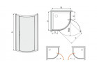 SANPLAST KP1DJa/TX5b-80 цвет profili: серебряный глянцевый рисунок szyby: transparentna 