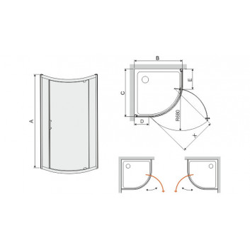 SANPLAST KP1DJa/TX5b-80 цвет profili: серебряный глянцевый рисунок szyby: transparentna - sanitbuy.pl