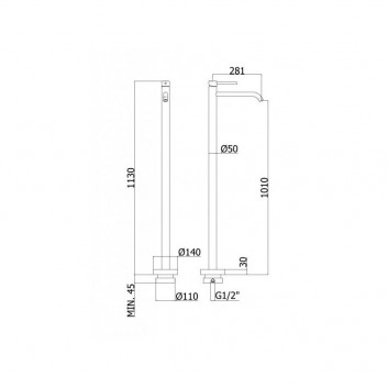 Смеситель для мойки Paffoni Light напольный, хром- sanitbuy.pl