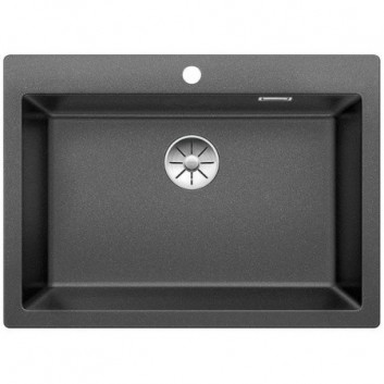 Blanco Pleon 8 Zlewozmywak granitowy Silgranit PuraDur jednokomorowy 70x51 cm без автоматической заглушки, antracytowy - sanitbuy.pl