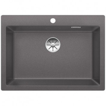 Blanco Pleon 8 Zlewozmywak granitowy Silgranit PuraDur jednokomorowy 70x51 cm без автоматической заглушки, antracytowy - sanitbuy.pl