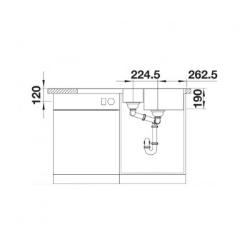 Zlewozmywak Blanco Legra 6S Compact, wpuszczany w blat, z ociekaczem, antracyt- sanitbuy.pl