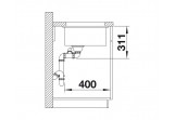 Zlewozmywak Blanco Subline 350/150-U керамический PuraPlus без пробки autoamtycznego 56.7x45.6cm, чёрный