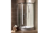 Кабина Radaway Premium Plus e1900 1000x800 mm асимметричная, полукруглая с дверями двухсекционными, стекло бесцветное