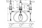 Смеситель для раковины Axor Montreux двухзахватный на 3 отверстия с рукоятками крестовыми, с набором слива-перелива, хром- sanitbuy.pl