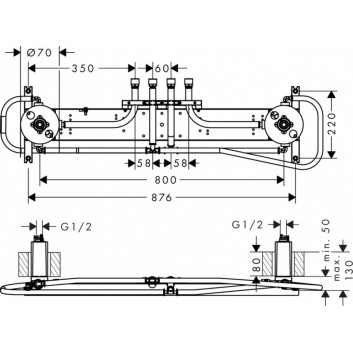 Набор основной Axor Shower Heaven 1200/300 4jet- sanitbuy.pl