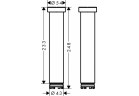 Набор przedłużający Axor ShowerSolutions для подсоединения потолочного ShowerHeaven 1200/300 4jet, хром