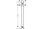 Потолочное подсоединение Axor ShowerSolutions 30cm, хром