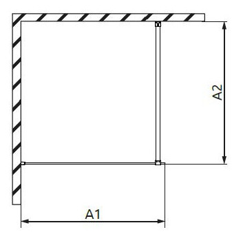 Душевая кабина Walk-In Radaway Modo New Black II Factory 90, стекло бесцветное, wys. 200cm, profil чёрный- sanitbuy.pl