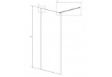 Стенка Walk-In Radaway Modo New II 50, 50x200cm, хром, стекло бесцветное- sanitbuy.pl