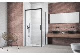 Двери раздвижные Radaway Idea Black KDJ 130 PRAWE 128-129.5x200.5cm, стекло бесцветное, profil чёрный