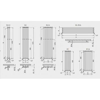 Радиатор P.M.H. Sorano 60x163 cm - белый- sanitbuy.pl