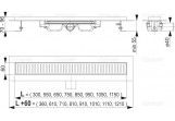 Линейный канал Alcaplast 75 cm z рамка do perforowanego rusztu