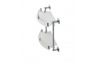 Полка стеклянная Stella Classic 35 cm полукруглая двойная матовое стекло, хром