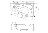 Ванна асимметрическая левая Besco Rima 170x110cm белая- sanitbuy.pl