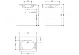 Раковина Hewi M40 подвесной 65x55cm, белая- sanitbuy.pl