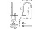 Смеситель для раковины Tres Study Exclusive накладная, wys. 37,3 cm, хром- sanitbuy.pl