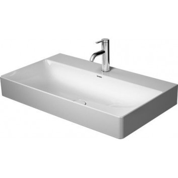 Накладная раковина Duravit DuraSquare 100x47 cm без отверстия под смеситель, без перелива белая