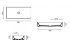 Накладная раковина Catalano Zero, 75x35, белый
